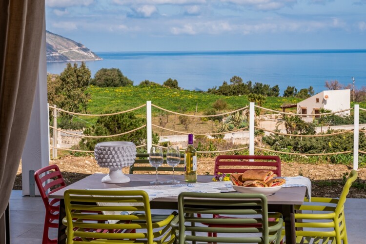 Villa Orizzonte con idromassaggio vista mare a Scopello